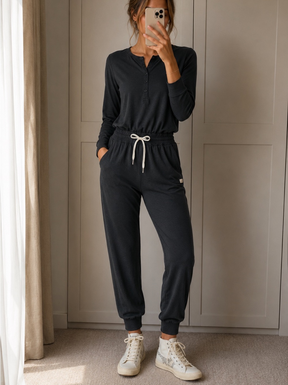 Vuori lux Henley jumpsuit Xs